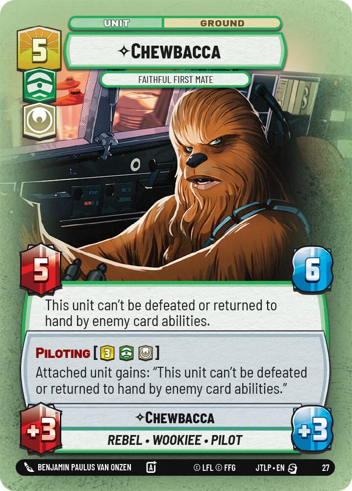 Chewbacca - Faithful First Mate (Foil) (27) [Jump to Lightspeed: Weekly Play] | Cards and Coasters CA