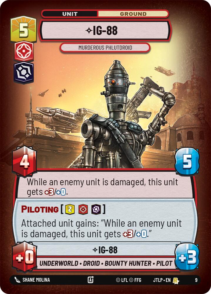IG-88 - Murderous Phlutdroid (9) [Jump to Lightspeed: Weekly Play] | Cards and Coasters CA