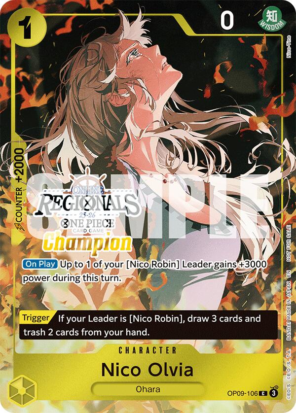 Nico Olvia (Offline Regional Champion Card Set 2025 Vol.1) [One Piece Promotion Cards] | Cards and Coasters CA