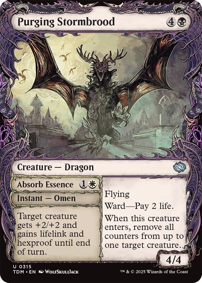 Purging Stormbrood (Showcase) [Tarkir: Dragonstorm] | Cards and Coasters CA
