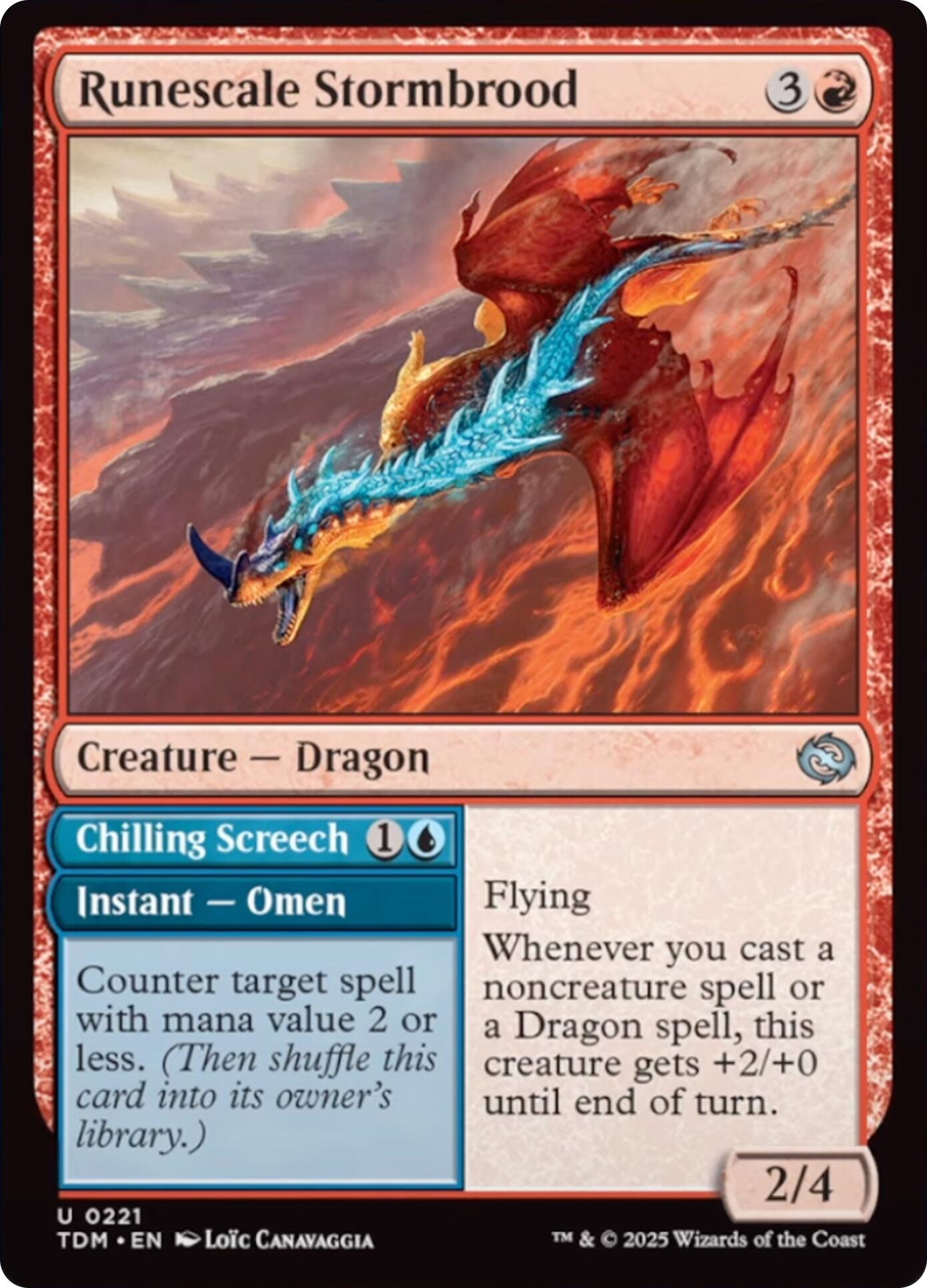 Runescale Stormbrood [Tarkir: Dragonstorm] | Cards and Coasters CA