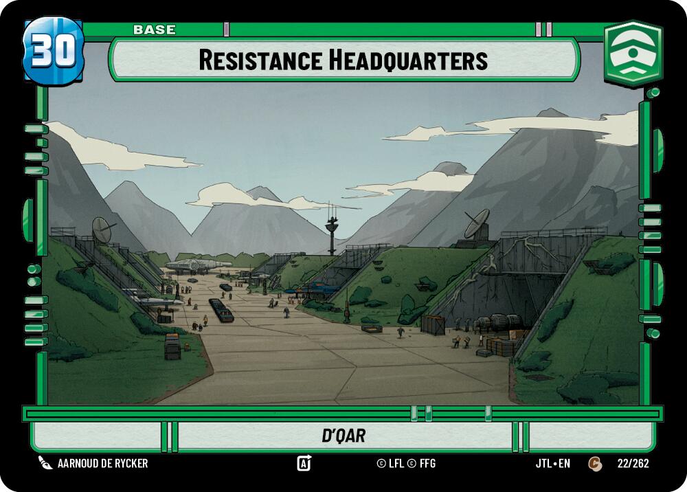 Resistance Headquarters // TIE Fighter (022/262 // T01/T04) (022/262 // T01/T04) [Jump to Lightspeed] | Cards and Coasters CA