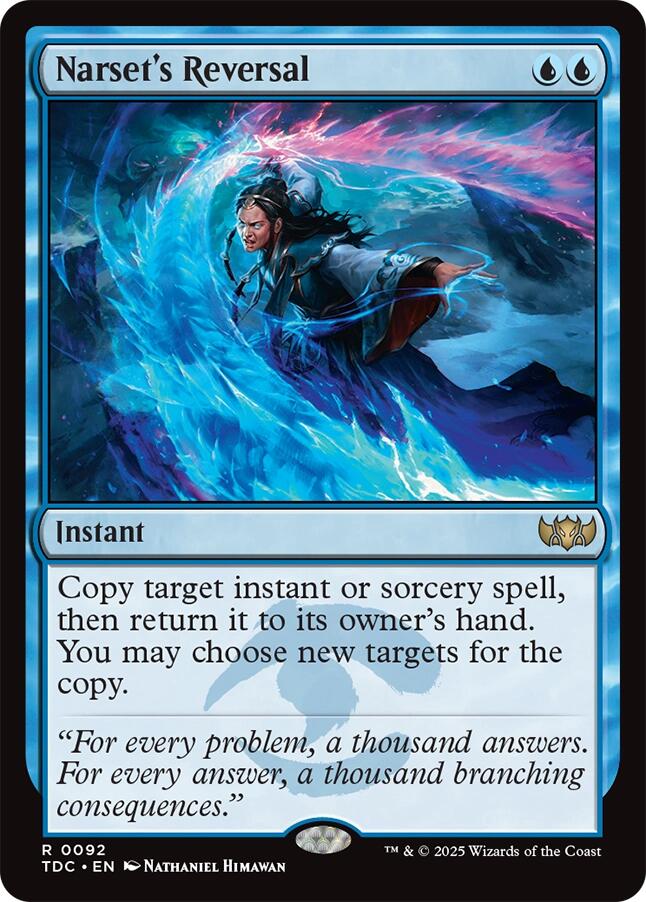 Narset's Reversal [Tarkir: Dragonstorm Commander] | Cards and Coasters CA