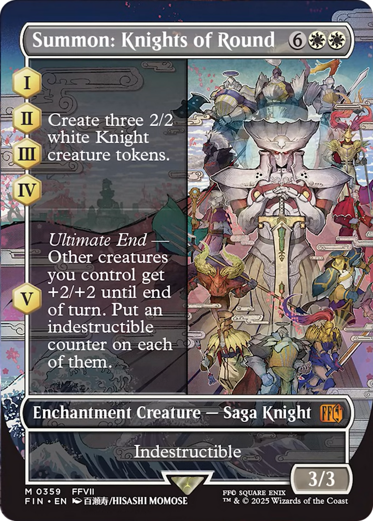 Summon: Knights of Round (Borderless) [FINAL FANTASY] | Cards and Coasters CA