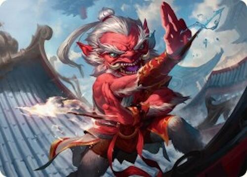 Devoted Duelist Art Card (15/54) [Tarkir: Dragonstorm Art Series] | Cards and Coasters CA