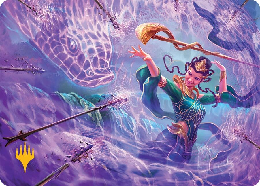 Snakeskin Veil Art Card (19/54) (Gold-Stamped Signature) [Tarkir: Dragonstorm Art Series] | Cards and Coasters CA