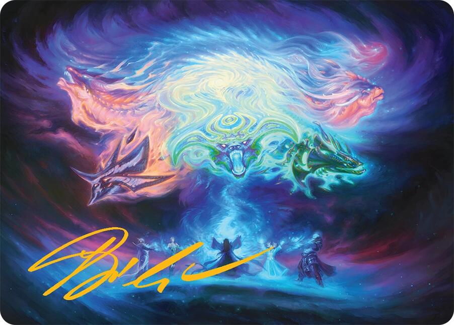 Call the Spirit Dragons Art Card (21/54) (Gold-Stamped Signature) [Tarkir: Dragonstorm Art Series] | Cards and Coasters CA