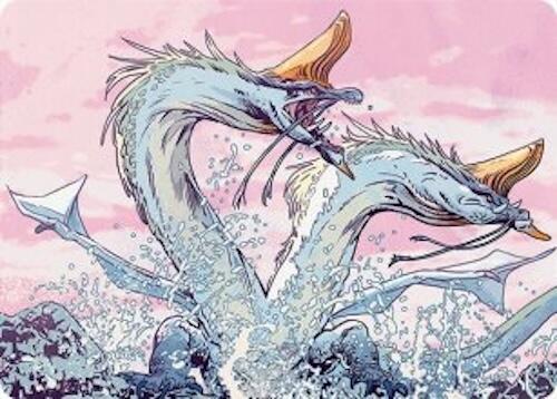 Twinmaw Stormbrood Art Card (39/54) [Tarkir: Dragonstorm Art Series] | Cards and Coasters CA