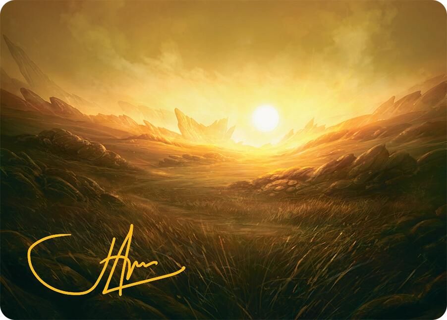 Plains Art Card (31/54) (Gold-Stamped Signature) [Tarkir: Dragonstorm Art Series] | Cards and Coasters CA