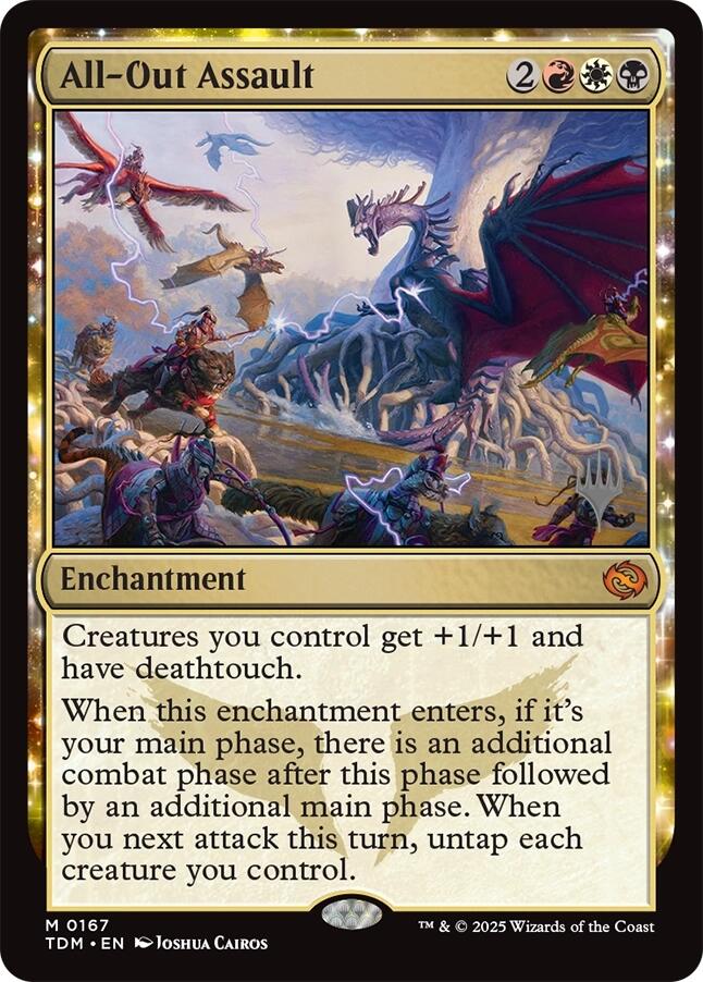 All-Out Assault [Tarkir: Dragonstorm Promos] | Cards and Coasters CA