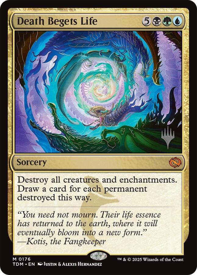 Death Begets Life [Tarkir: Dragonstorm Promos] | Cards and Coasters CA