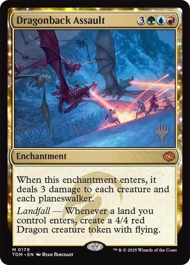 Dragonback Assault [Tarkir: Dragonstorm Promos] | Cards and Coasters CA