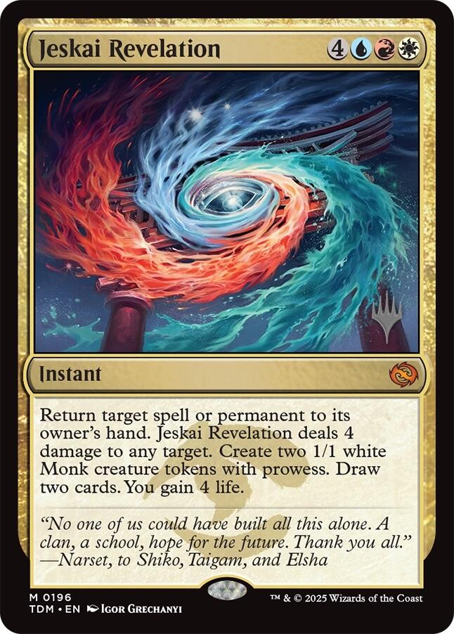 Jeskai Revelation [Tarkir: Dragonstorm Promos] | Cards and Coasters CA