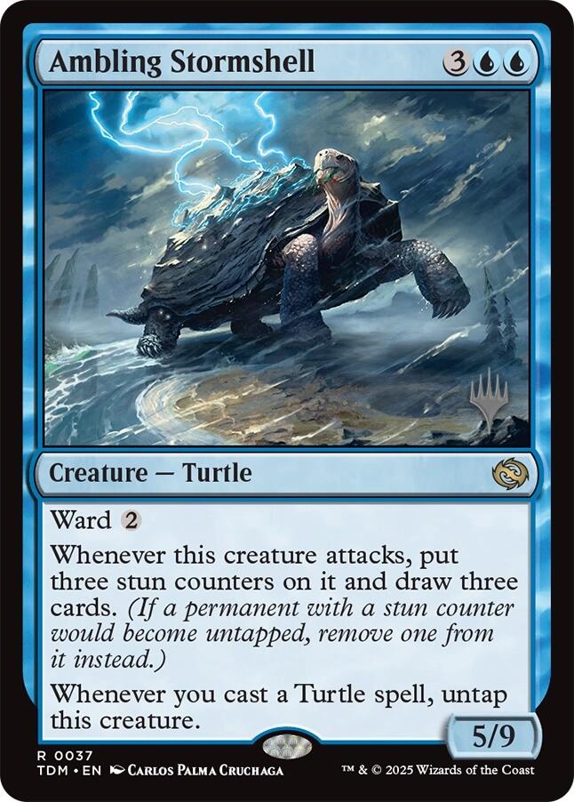 Ambling Stormshell [Tarkir: Dragonstorm Promos] | Cards and Coasters CA