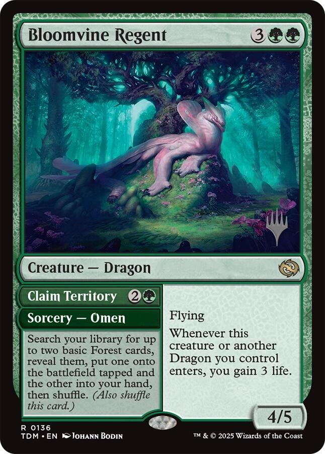 Bloomvine Regent [Tarkir: Dragonstorm Promos] | Cards and Coasters CA