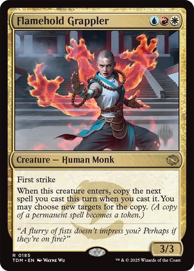 Flamehold Grappler [Tarkir: Dragonstorm Promos] | Cards and Coasters CA