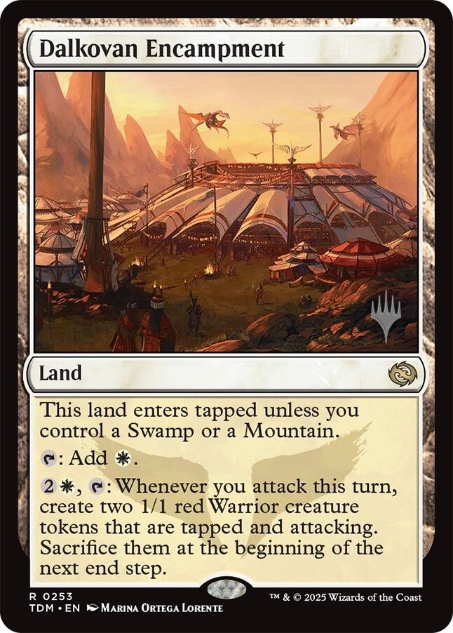Dalkovan Encampment [Tarkir: Dragonstorm Promos] | Cards and Coasters CA