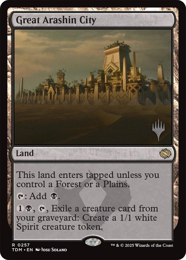 Great Arashin City [Tarkir: Dragonstorm Promos] | Cards and Coasters CA