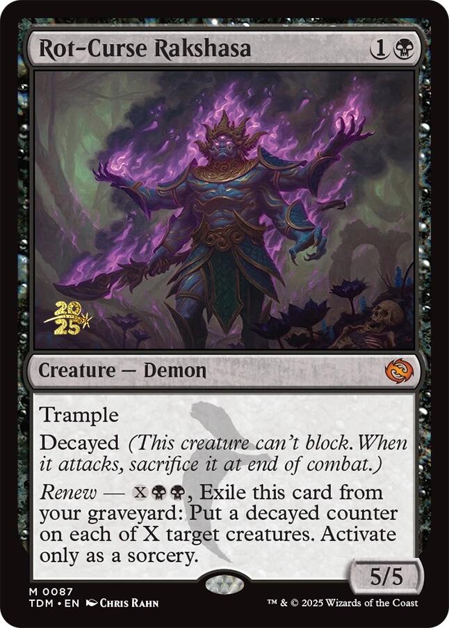 Rot-Curse Rakshasa [Tarkir: Dragonstorm Prerelease Promos] | Cards and Coasters CA