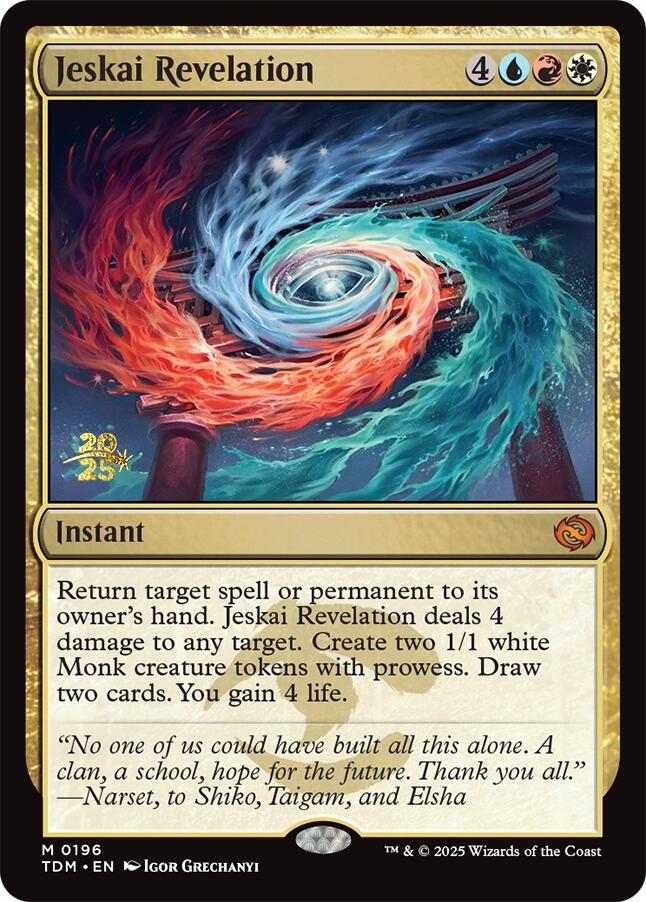 Jeskai Revelation [Tarkir: Dragonstorm Prerelease Promos] | Cards and Coasters CA