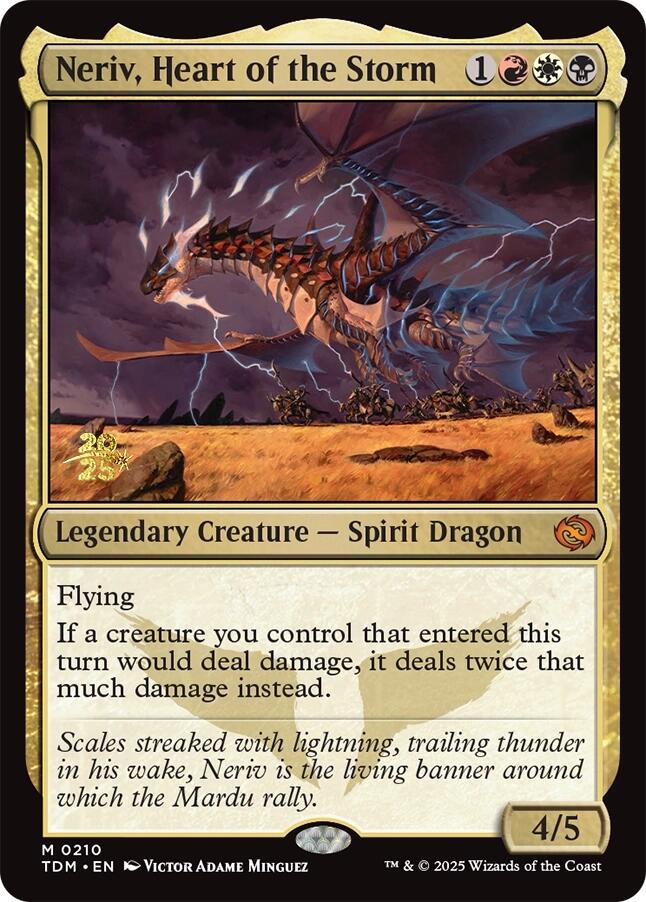 Neriv, Heart of the Storm [Tarkir: Dragonstorm Prerelease Promos] | Cards and Coasters CA