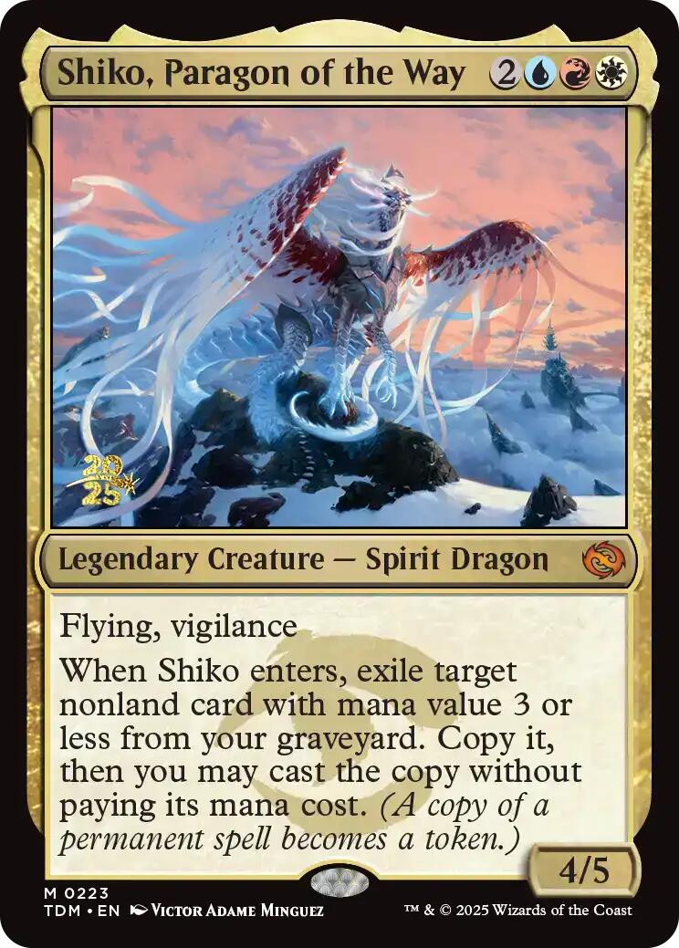 Shiko, Paragon of the Way [Tarkir: Dragonstorm Prerelease Promos] | Cards and Coasters CA