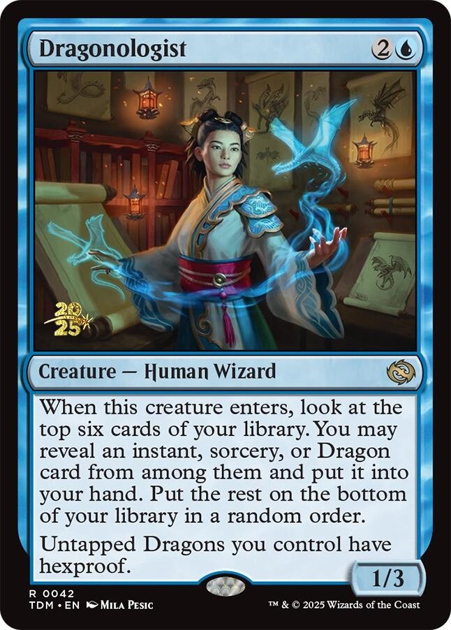 Dragonologist [Tarkir: Dragonstorm Prerelease Promos] | Cards and Coasters CA