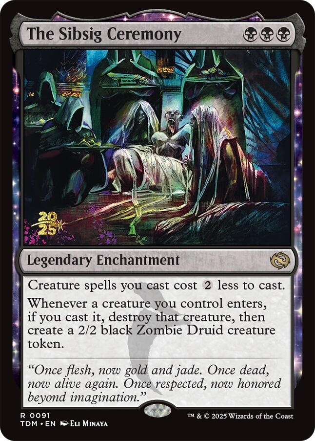The Sibsig Ceremony [Tarkir: Dragonstorm Prerelease Promos] | Cards and Coasters CA