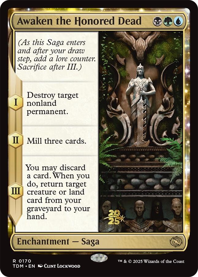 Awaken the Honored Dead [Tarkir: Dragonstorm Prerelease Promos] | Cards and Coasters CA