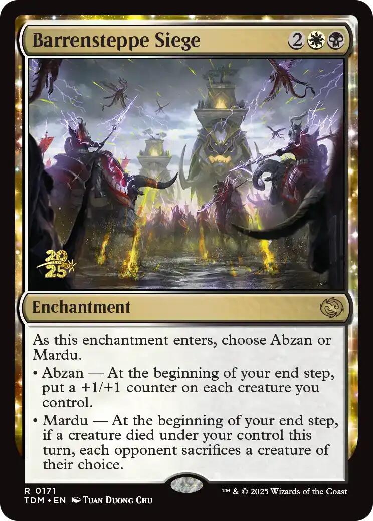 Barrensteppe Siege [Tarkir: Dragonstorm Prerelease Promos] | Cards and Coasters CA