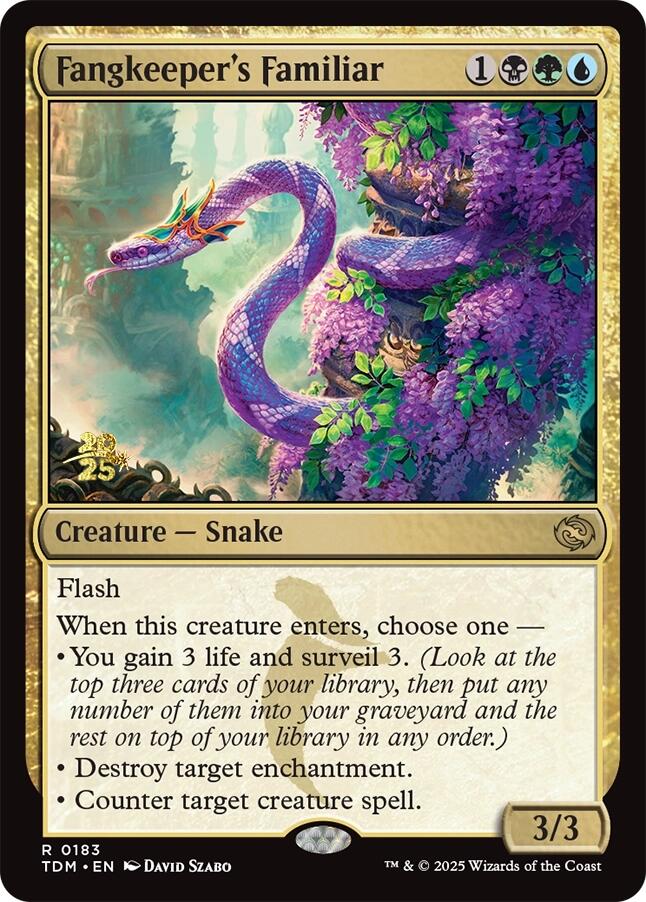 Fangkeeper's Familiar [Tarkir: Dragonstorm Prerelease Promos] | Cards and Coasters CA