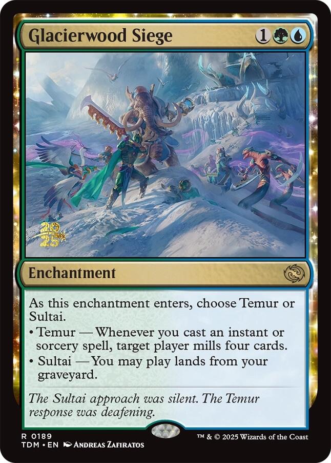 Glacierwood Siege [Tarkir: Dragonstorm Prerelease Promos] | Cards and Coasters CA