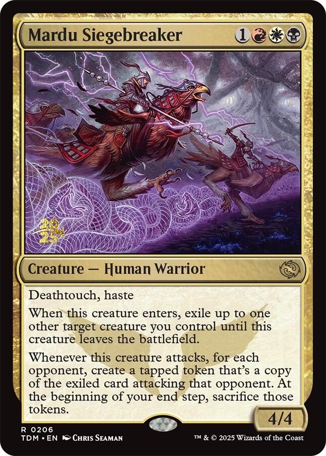 Mardu Siegebreaker [Tarkir: Dragonstorm Prerelease Promos] | Cards and Coasters CA