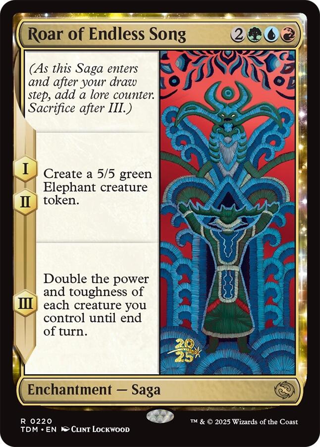 Roar of Endless Song [Tarkir: Dragonstorm Prerelease Promos] | Cards and Coasters CA
