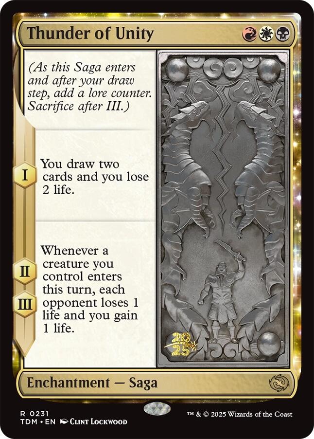 Thunder of Unity [Tarkir: Dragonstorm Prerelease Promos] | Cards and Coasters CA