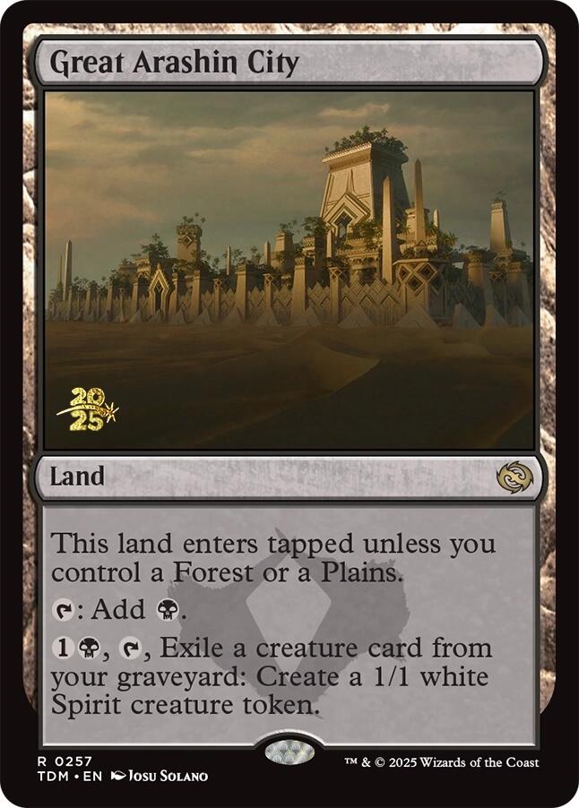 Great Arashin City [Tarkir: Dragonstorm Prerelease Promos] | Cards and Coasters CA