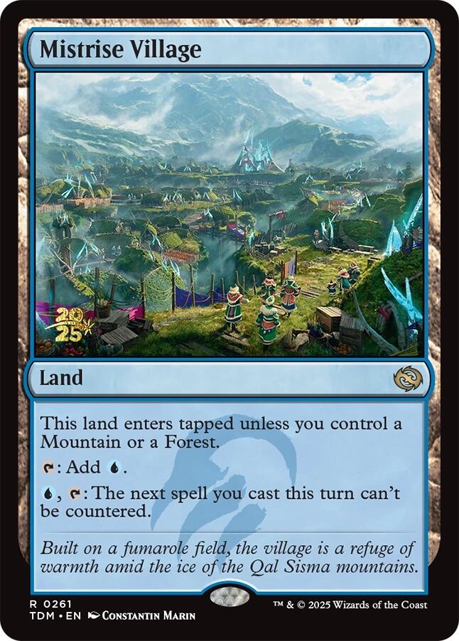 Mistrise Village [Tarkir: Dragonstorm Prerelease Promos] | Cards and Coasters CA