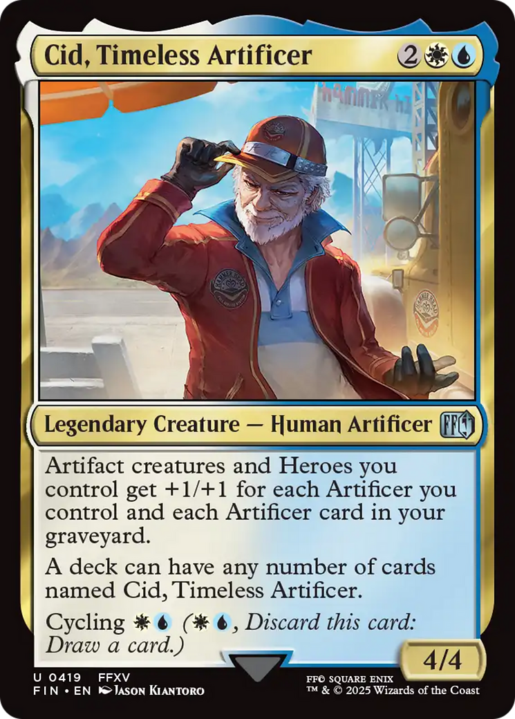 Cid, Timeless Artificer (0419) [FINAL FANTASY] | Cards and Coasters CA