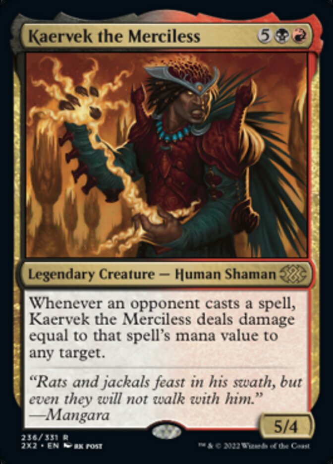 Kaervek the Merciless [Double Masters 2022] | Cards and Coasters CA