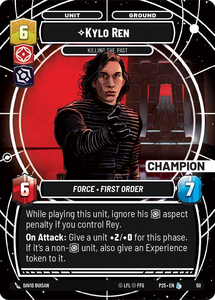 Kylo Ren - Killing the Past (50) (Champion) (50) [Store Showdown Promos] | Cards and Coasters CA