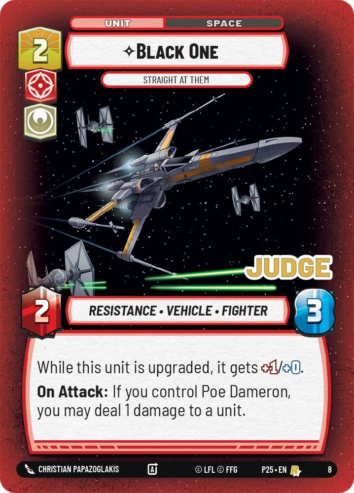 Black One - Straight At Them (8) (8) [Judge Promos] | Cards and Coasters CA