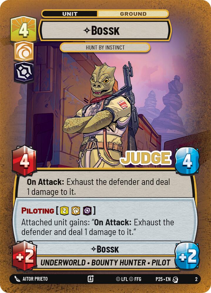 Bossk - Hunt By Instinct (2) (2) [Judge Promos] | Cards and Coasters CA
