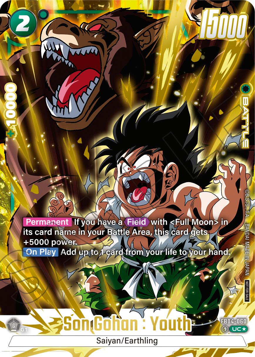 Son Gohan : Youth (Alternate Art - Limited Pack 01) [Fusion World Promotion Cards] | Cards and Coasters CA
