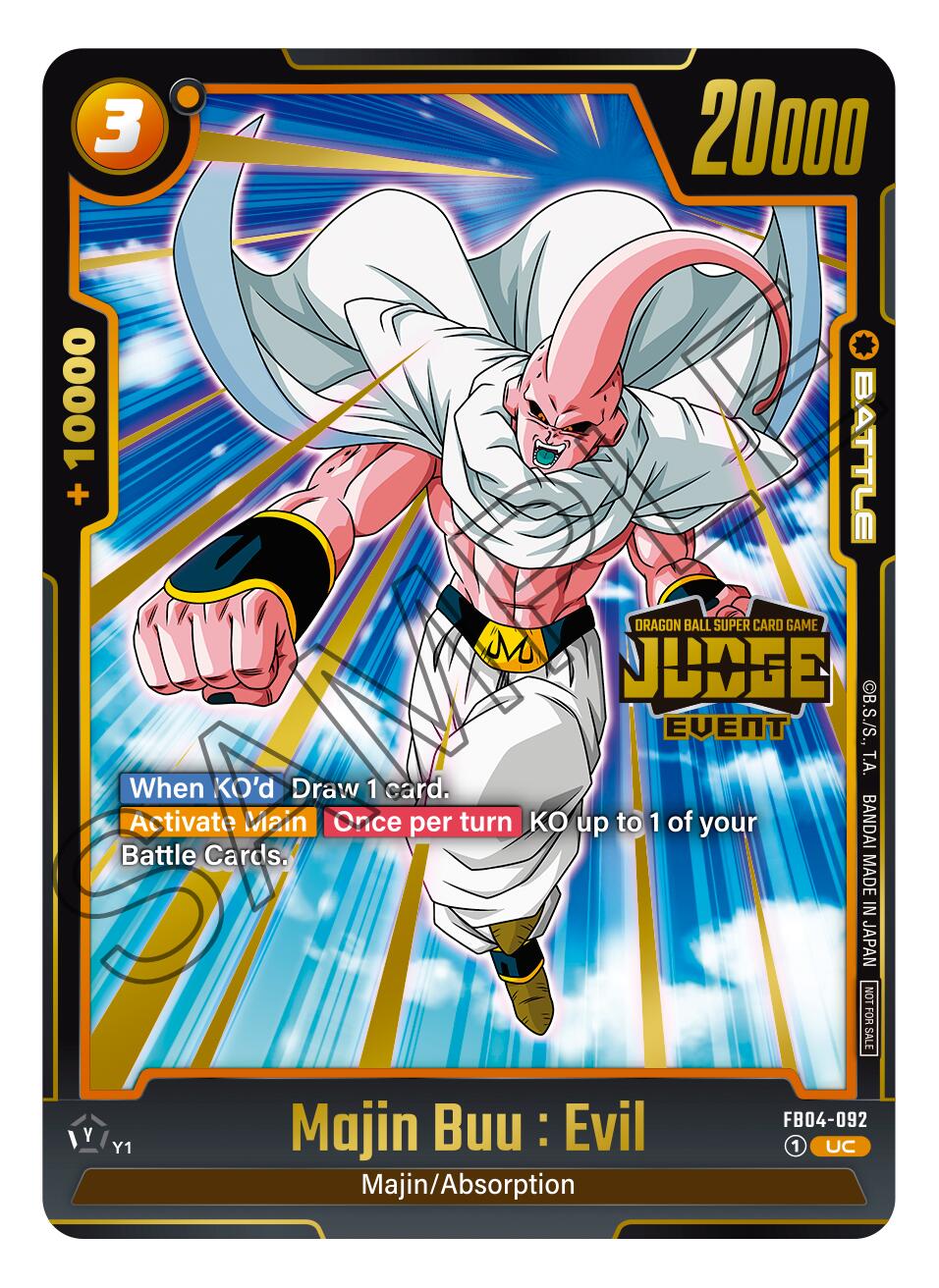 Majin Buu : Evil (Judge Pack 03 - Event Judge) [Fusion World Promotion Cards] | Cards and Coasters CA