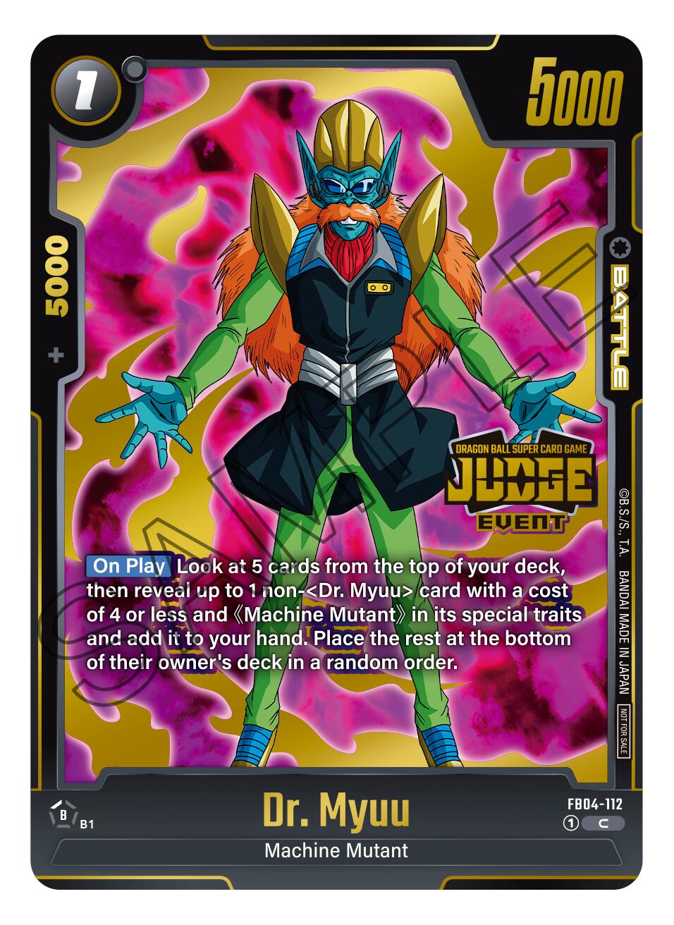 Dr. Myuu (Judge Pack 03 - Event Judge) [Fusion World Promotion Cards] | Cards and Coasters CA