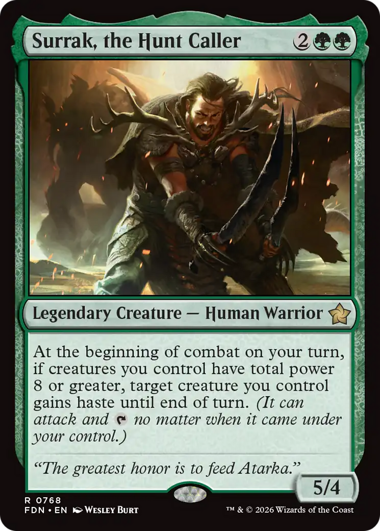 Surrak, the Hunt Caller (0768) [Foundations] | Cards and Coasters CA