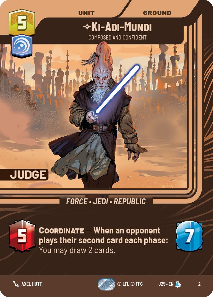 Ki-Adi-Mundi - Composed and Confident (2) (2) [Judge Promos] | Cards and Coasters CA