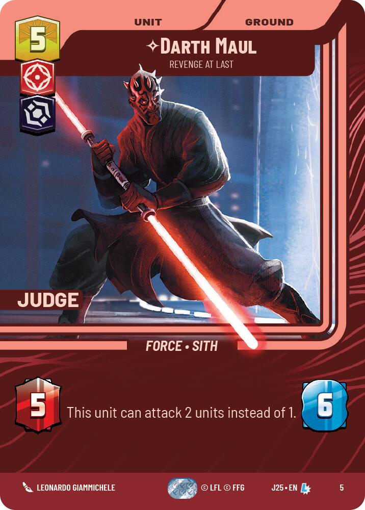 Darth Maul - Revenge at Last (5) (5) [Judge Promos] | Cards and Coasters CA