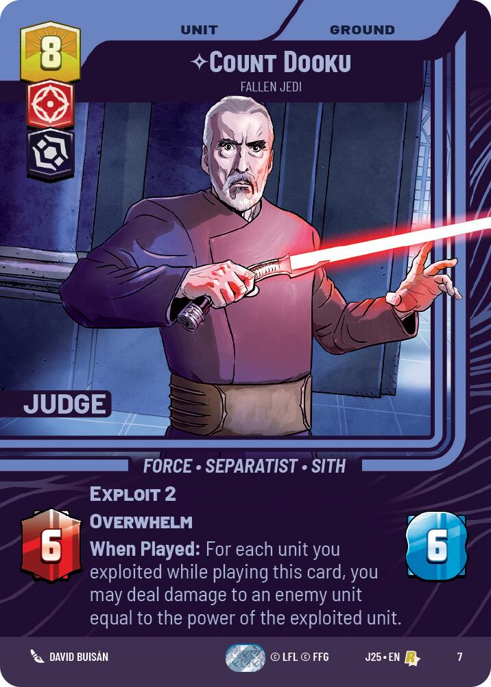 Count Dooku - Fallen Jedi (7) (7) [Judge Promos] | Cards and Coasters CA