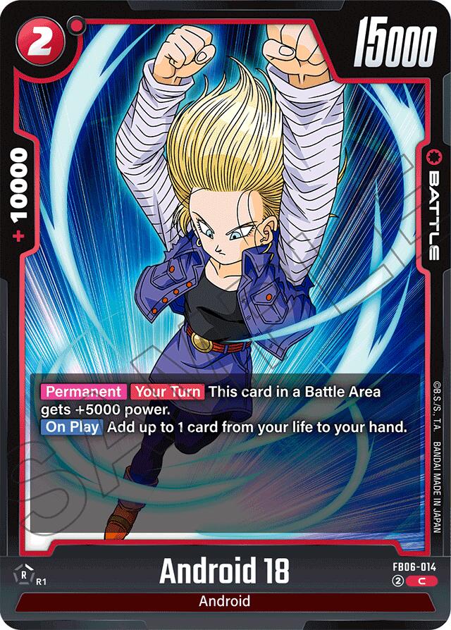 Android 18 (FB06-014) [Rivals Clash] | Cards and Coasters CA